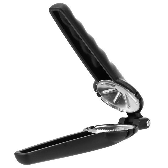 Pelador de nueces 2 en 1, alicates de Metal para el hogar, descascarador de nueces, cortador, galletas, herramienta de descascarado de cocina: Negro