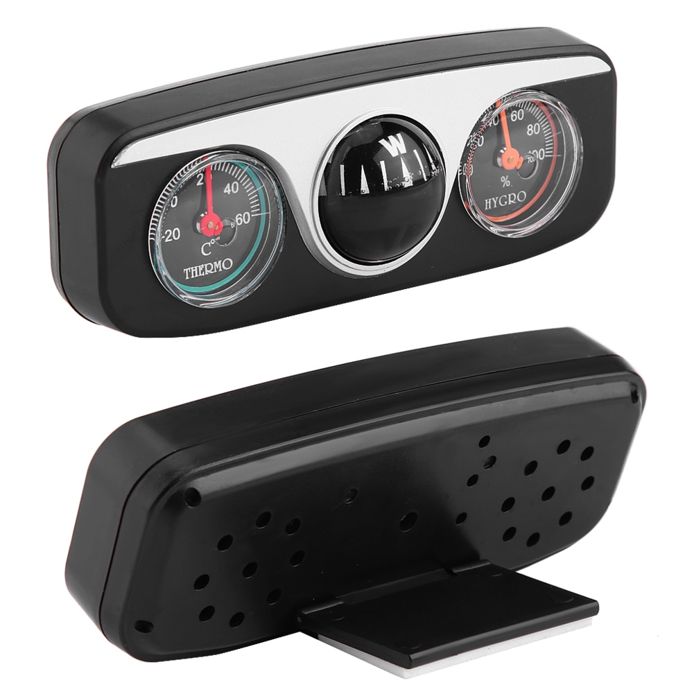 3 in 1 gids bal multifunctioneel kompas auto boot vrachtwagen dashboard kompas auto dashboard montage navigatie zwart thermometer hygrometer