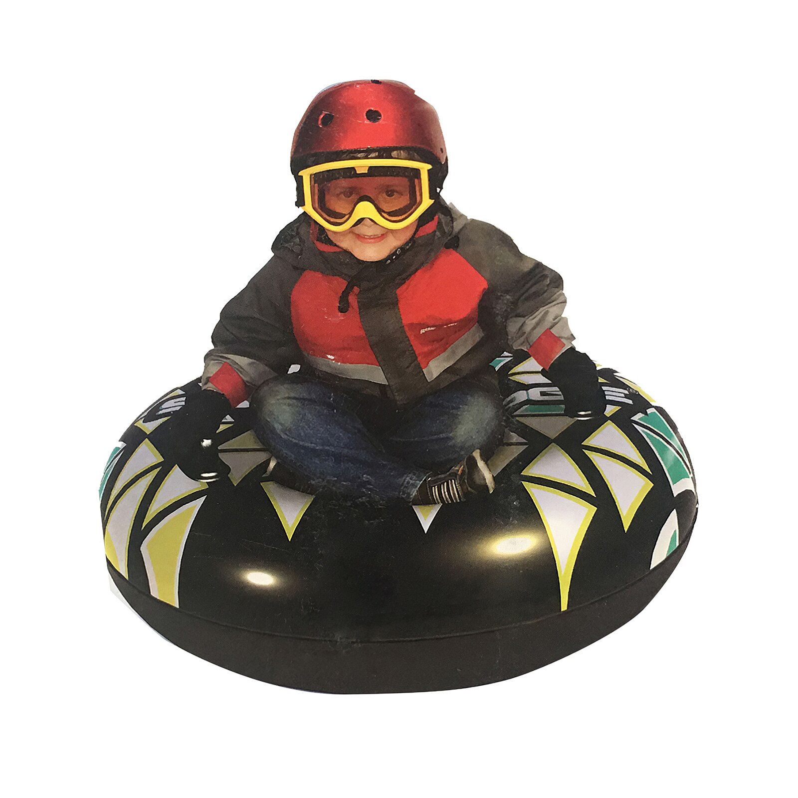 Outdoor Slee Opblaasbare Ski Lap Winter Speelgoed Koude Bestendig Pvc Ski Lap Sport Speelgoed Dubbele Ski Lap Kids Ski Sneeuw buizen Dreef: round green 94cm