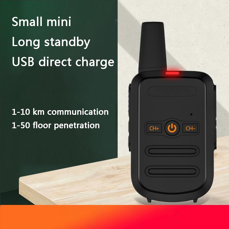 Walkie-Talkie Q2 Mini Outdoor Bouwplaats High-Power Handheld Kilometer Hotel Een Paar Kleine Walkie-talkies 50 Civiele