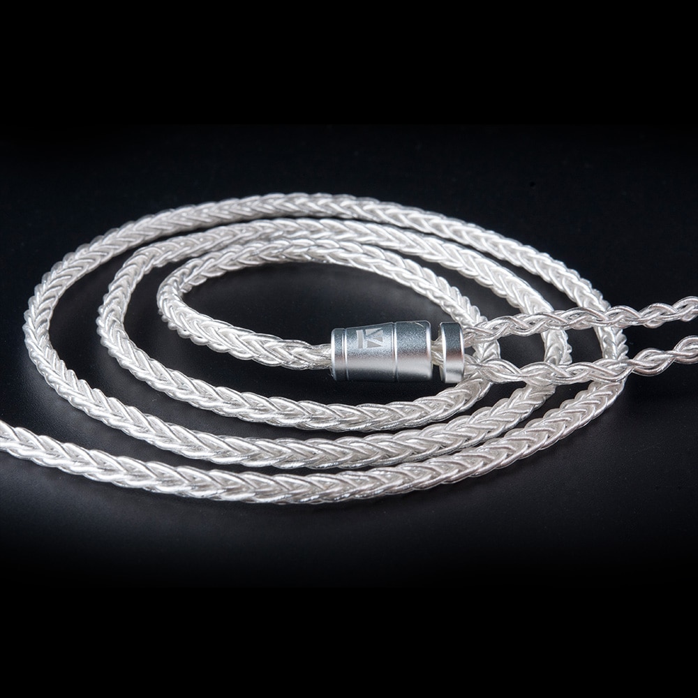 KBEAR 8 Core Upgraded Silver Plated Balanced Cable 2.5/3.5/4.4MM With MMCX/2PIN/QDC for BLON BL-01 BL-03 KZ ZSX ZAX DQ6 ZSTX
