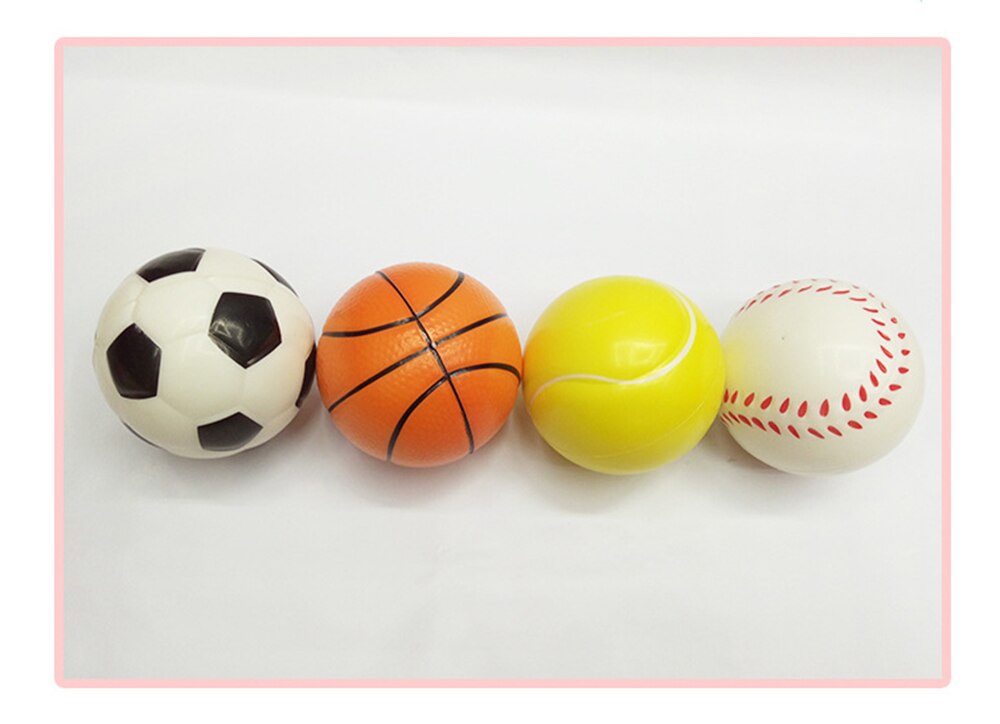 Stress Relief Hand Honkbal Basketbal Tennis Oefening Zachte Elastische Squuze Rubberen Ballen Voor Kid Angst Relief Bal J75