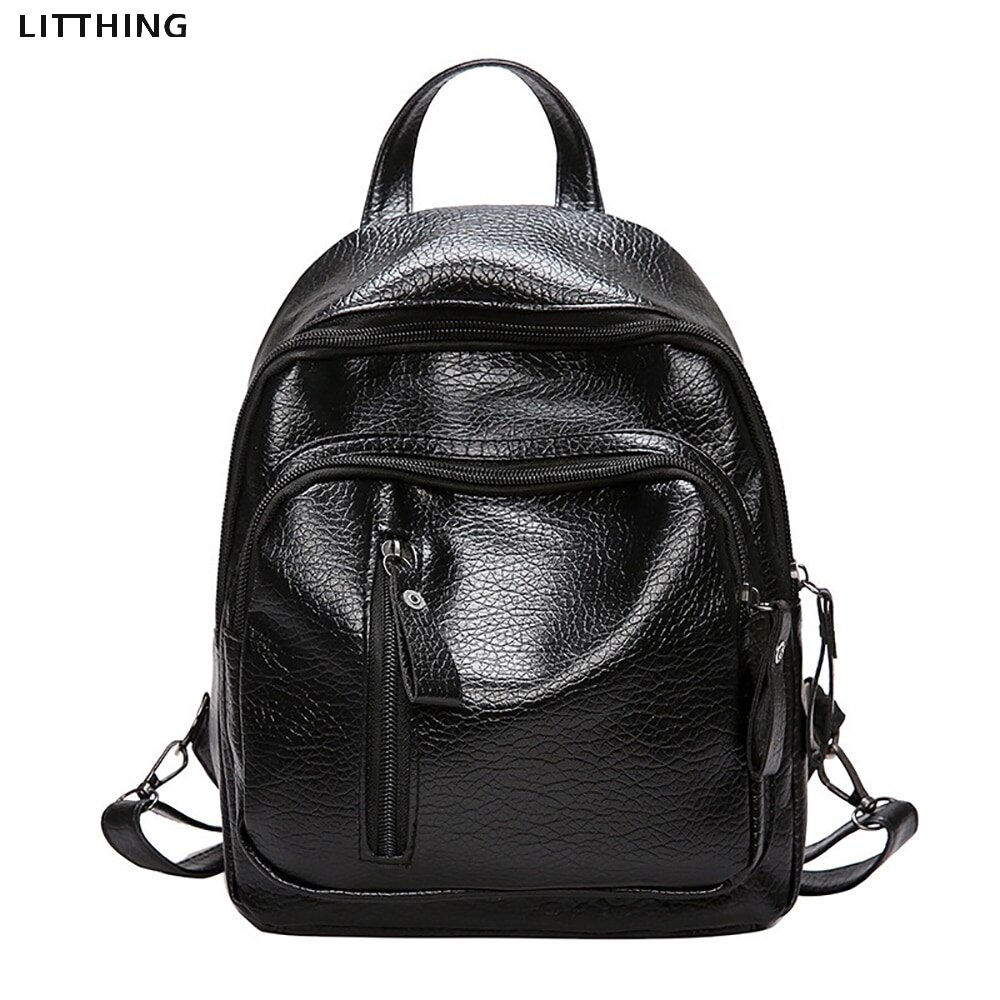 Frauen fest Rucksack Multifunktions Schulter Bookbags Schule Tasche Nette PU Leder Rucksäcke Sack à dos fille: Default Title