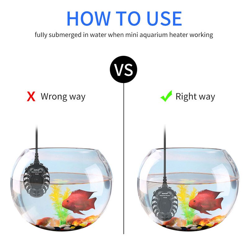 Kleine Mini Aquarium Verwarming Staaf Vis En Schildpad Heater Verwarming Rod Automatische Constante Temperatuur Aquarium Accessoires