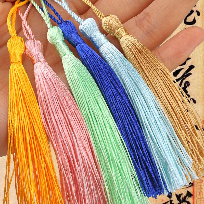 Bouddha perle comptoir décoration Polyester glands avec anneau suspendu soie couture Bang garniture décorative clé glands décor