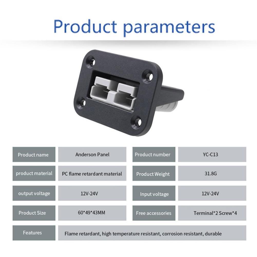 Car Socket Panel Flush Mount 50A 600W Plug Mounting Bracket Panel Cover For Caravan Camper Boat Truck Off-road Car Accessories