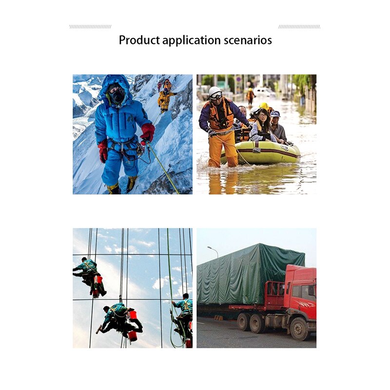 Safety Rope Safety Belt Extension Rope Sling Aerial Work Extension Line Escape Life Rope Climbing Traction Rescue 16MM Diameter