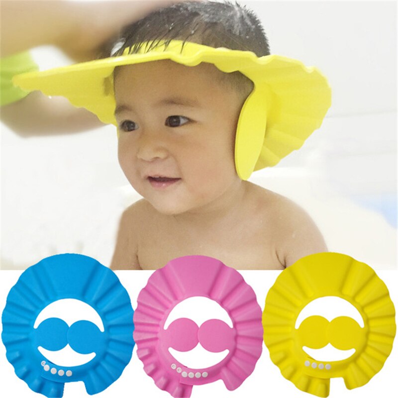 Baby Veilig Baby Shower Cap Kids Bad Hoed Verstelbare Baby Shower Cap Bescherm Ogen Haar Wassen