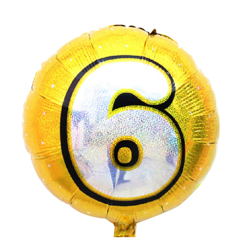 Number 4 Helium Foil Balloons Birthday Number Balloons 4 for Wedding Anniversary Decoration (Gold): 6