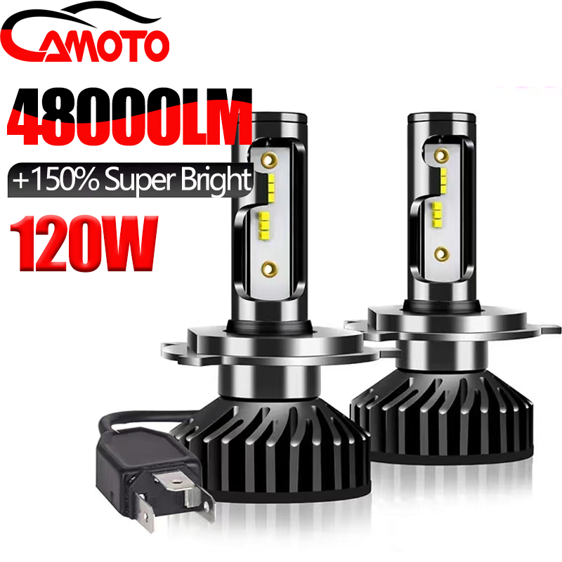 2PCS H7 LED H4 Auto Koplamp Lamp 48000LM 120W COB H1 H8 H9 H11 Licht LED koplampen voor Voertuig Auto CANBU 12V 6000K