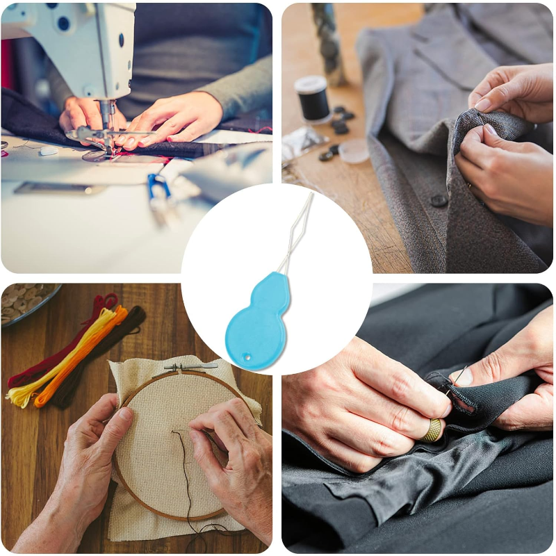Enhebrador de agujas, herramienta de inserción de puntadas para máquina de coser, herramientas de costura de hilo automático, accesorios de costura hechos a mano, 10 Uds.