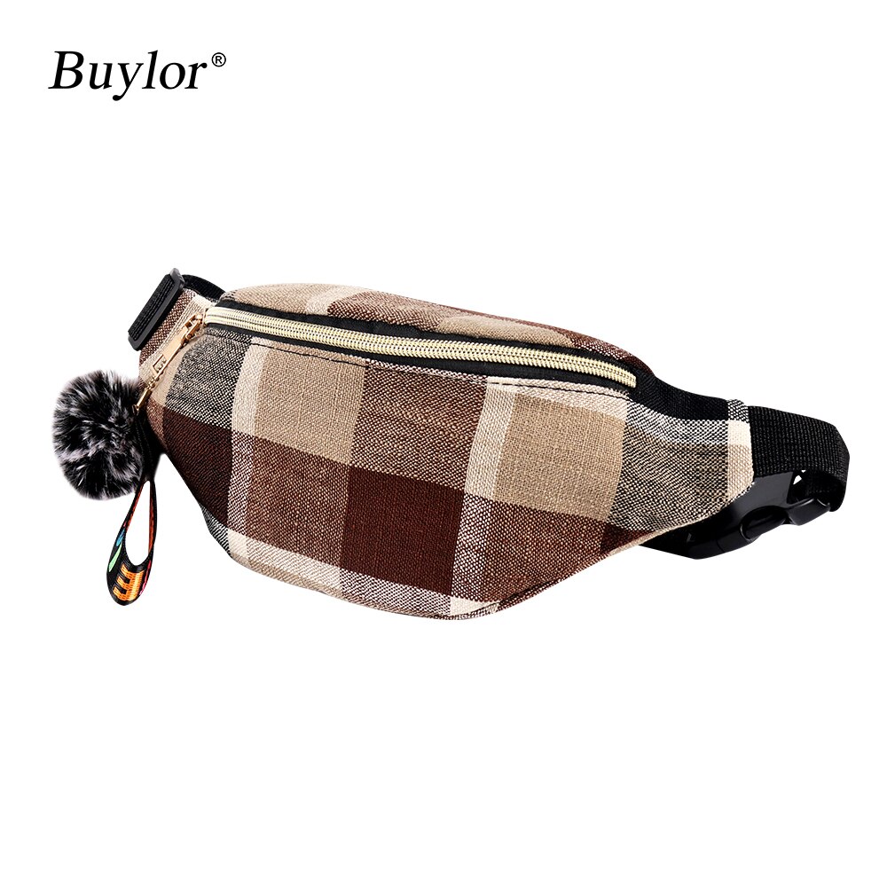 Buylor Riem Tas Vrouwen Mode Fanny Pack Levensstijl Hip Bum Tas Toevallige Borst Zak Lichtgewicht Taille Pack Taille Pouch: Brown