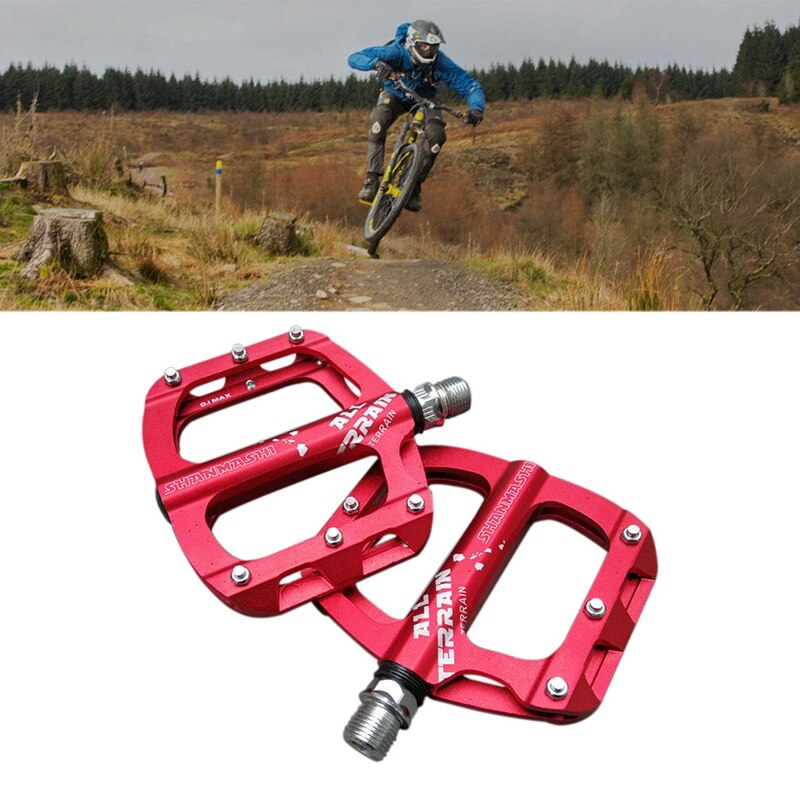 SEWS-Shanmashi Bike Pedals Aluminum Bicycle Flat Pedals Outdoor Durable Pedal for Mtb Road Bike