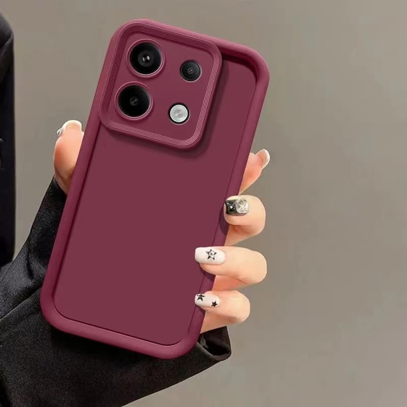Custodia in silicone per obiettivo fotocamera in tinta unita per Xiaomi Redmi Nota 13 pro più 4G 5G coperchio posteriore