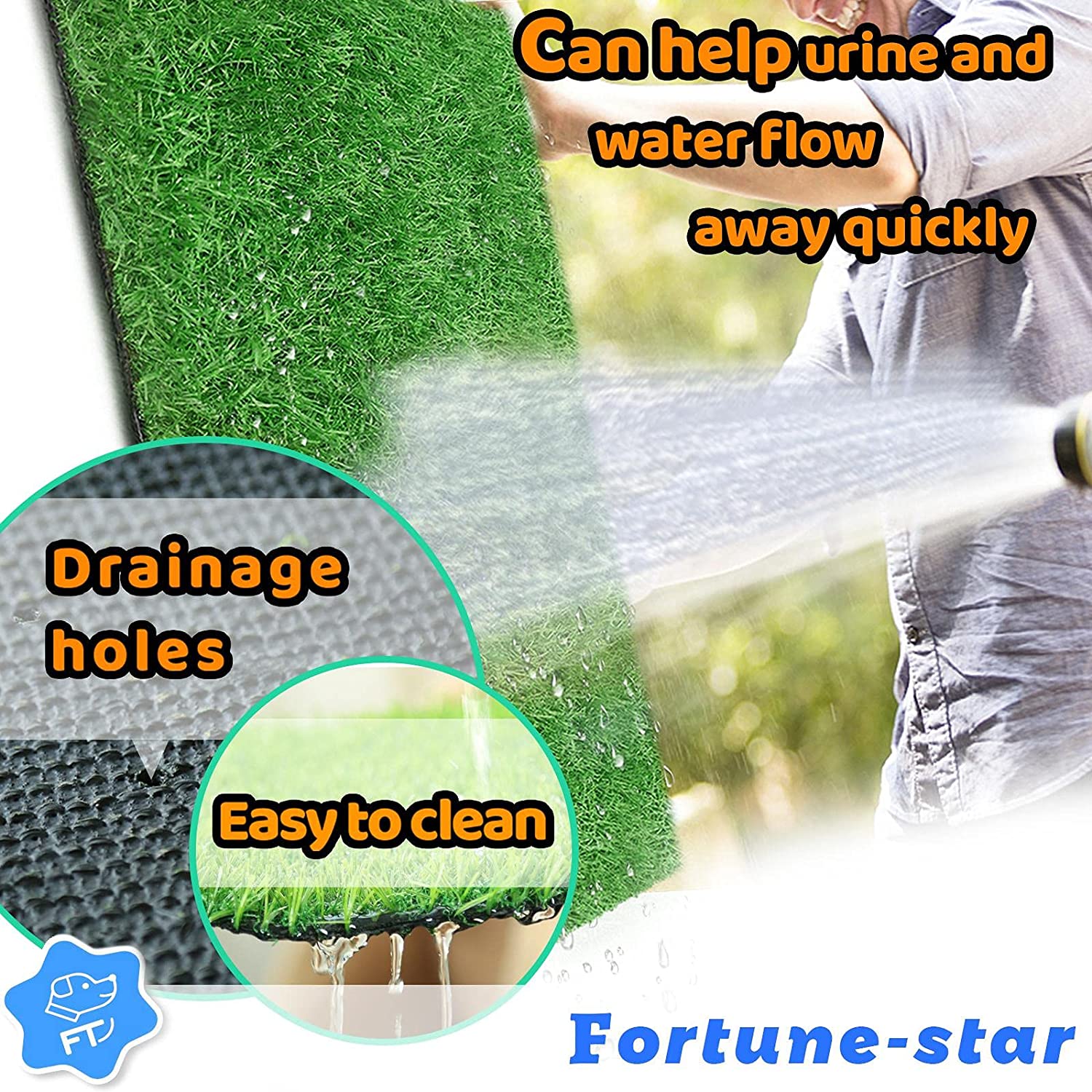 100x80cm Artificial Turf Mat and Grassland Mat Suitable for Indoor and Outdoor Potty Training Terrace Lawn Decoration with