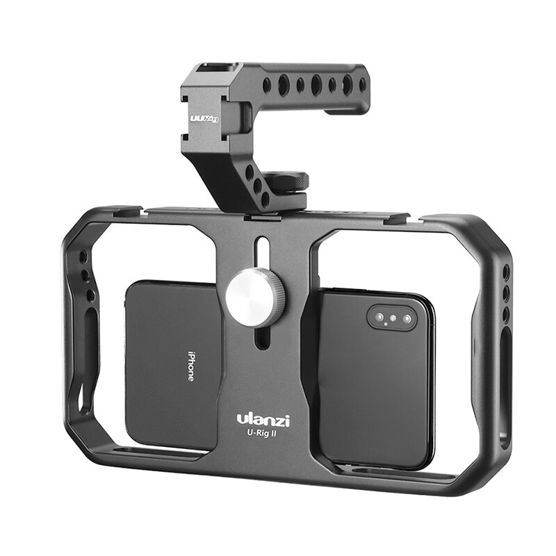 Ulanzi u-rig II, estabilizador de mano para fotografía de teléfono inteligente, agarre de Metal, plataforma de Video, soporte de trípode para iPhone Android, teléfono inteligente