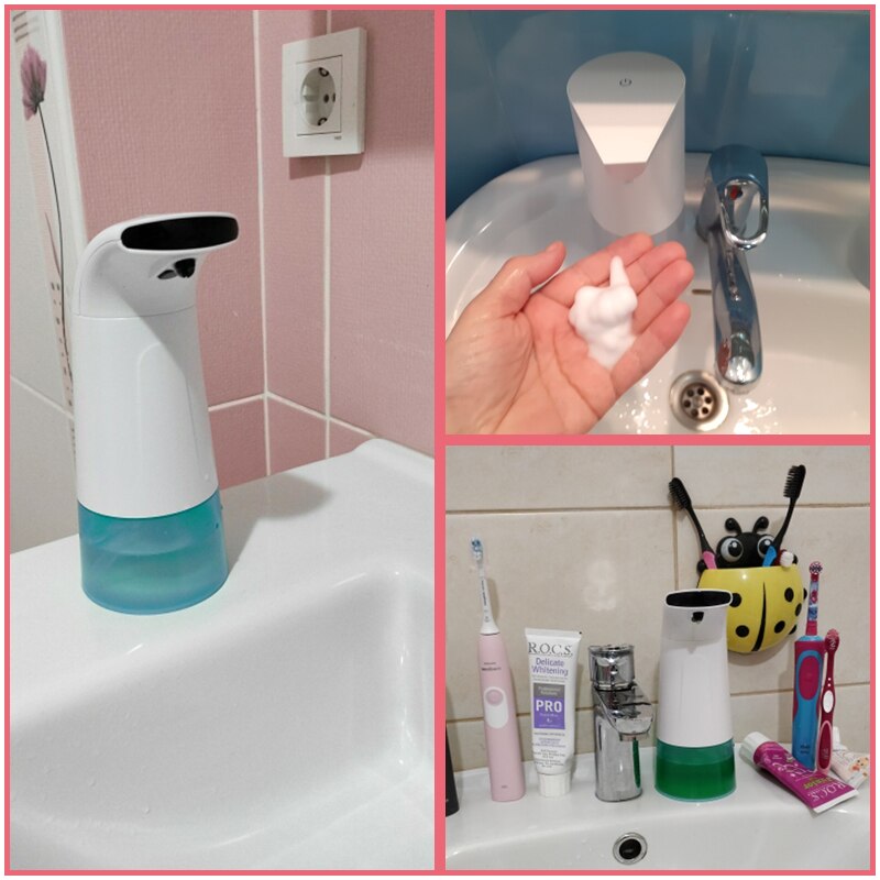 Liquid Soap Dispensers Bathroom Foaming Bottle Sanitizer Clear Plastic Pump Bottle Automatic Soap Dispenser Touchless Sensor