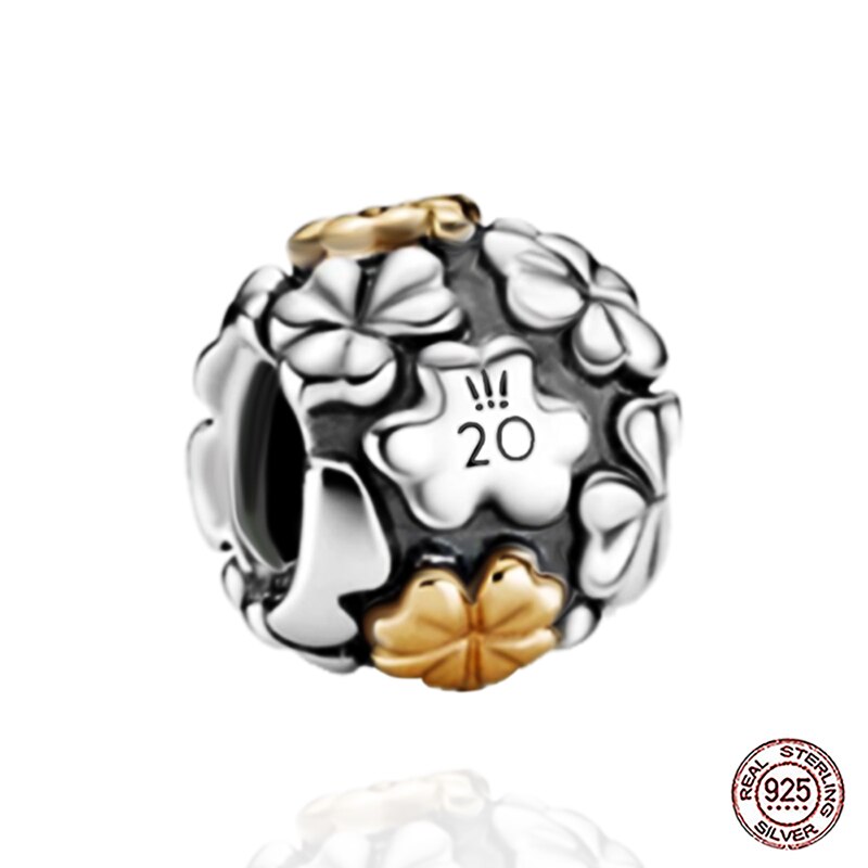 925 Sterling Silber vier-kleeblatt Korn passen Luxus 925 Original Charme armbänder Perlen Für Schmuck Machen DIY frauen: Ursprünglich Titel