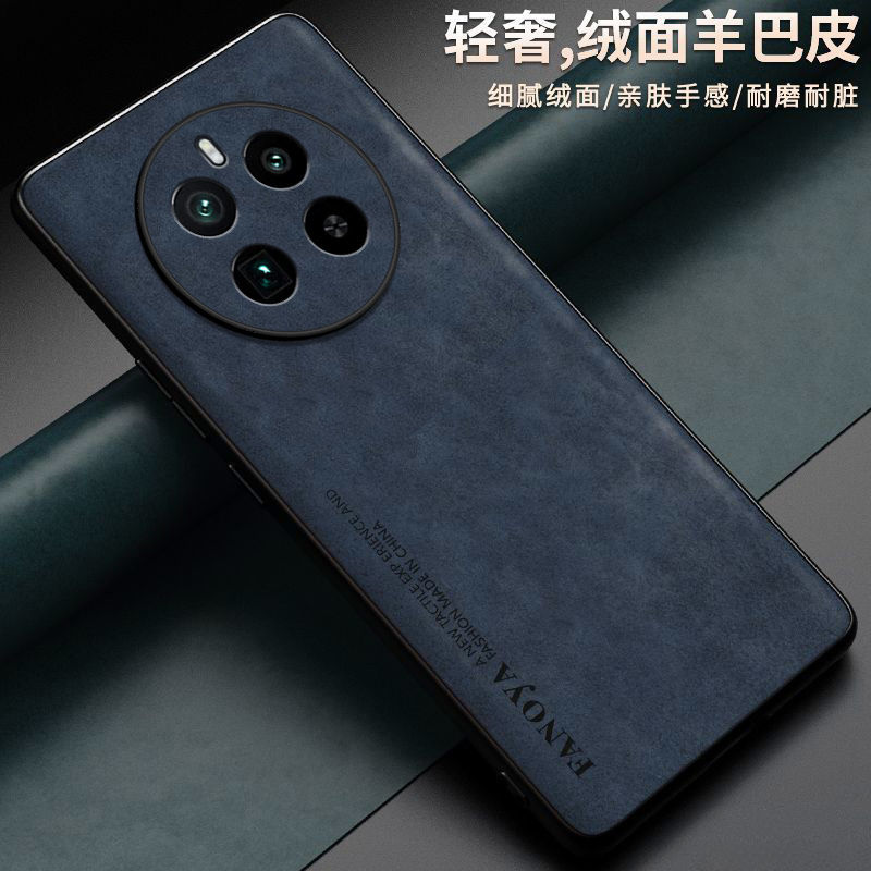 Voor Realme 12 Pro Plus Case Luxe Lederen Matte Huidvriendelijke Achterkant Voor Realme 12pro Schokbestendige Bumper Realme12 Fudna: Aluminium / Blauw