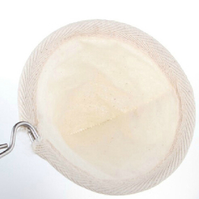 Reusable Coffee Filter Bag Cloth Handmade Coffee Filter Strainer With Wood Handle Filter Pack Pot Flannel Cloth Mesh Basket Tool