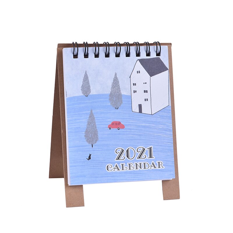 Main dessin dessin animé Mini bureau papier calendrier planificateur Agenda annuel: F