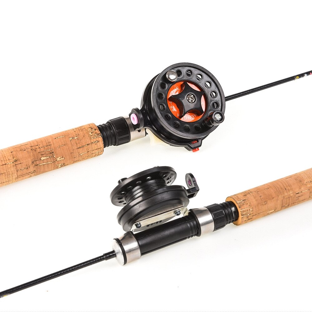 Cañas de pescar en hielo para el invierno, cañas de pescar en hielo, carretes de pesca a elegir, Combo de caña, señuelos de polo, aparejos, caña de fundición giratoria