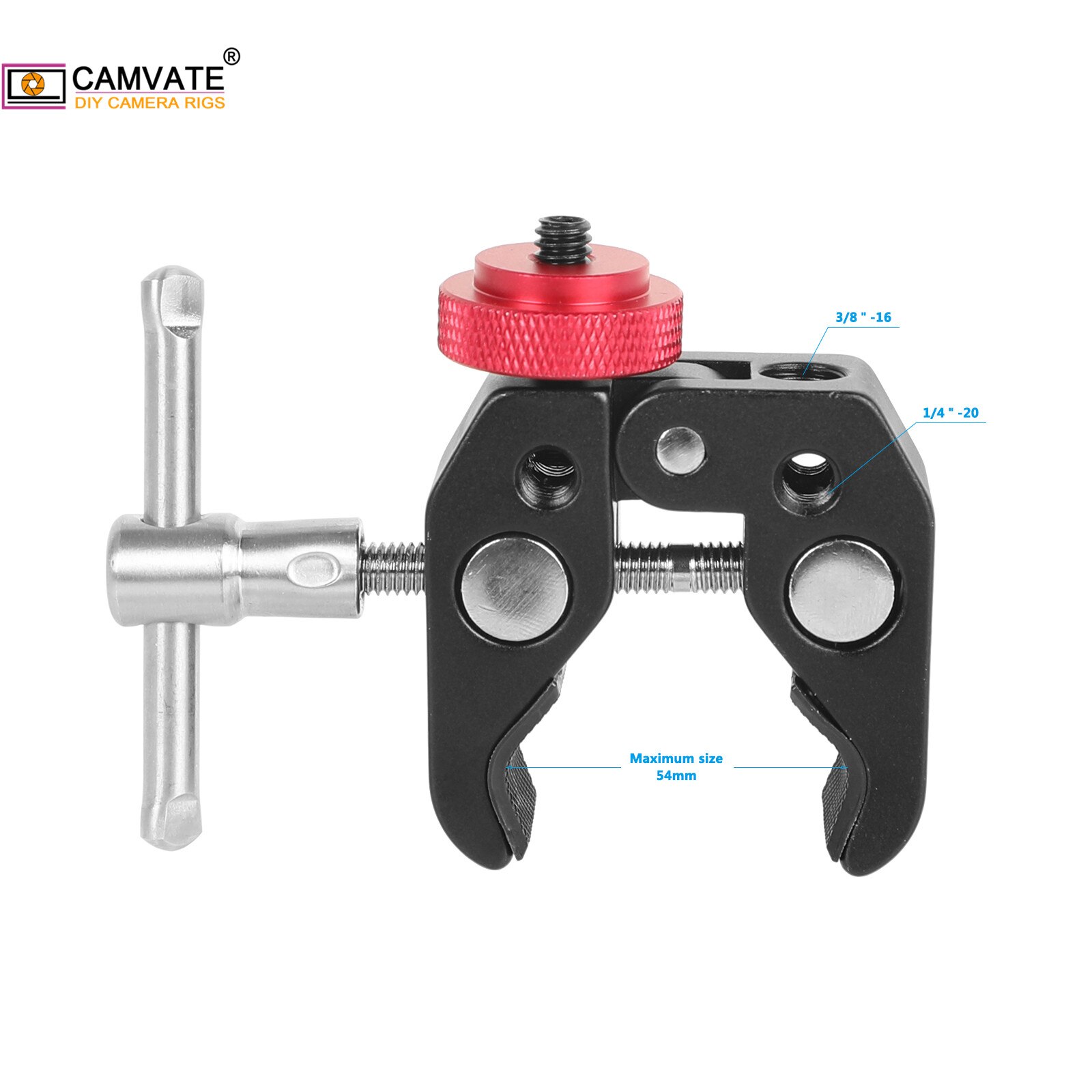 CAMVATE Camera Universal Super Crab Clamp With 1/4&quot;-20 to1/4&quot;-20 Screw Converter For DSLR Camera/Monitor Photography Accessories