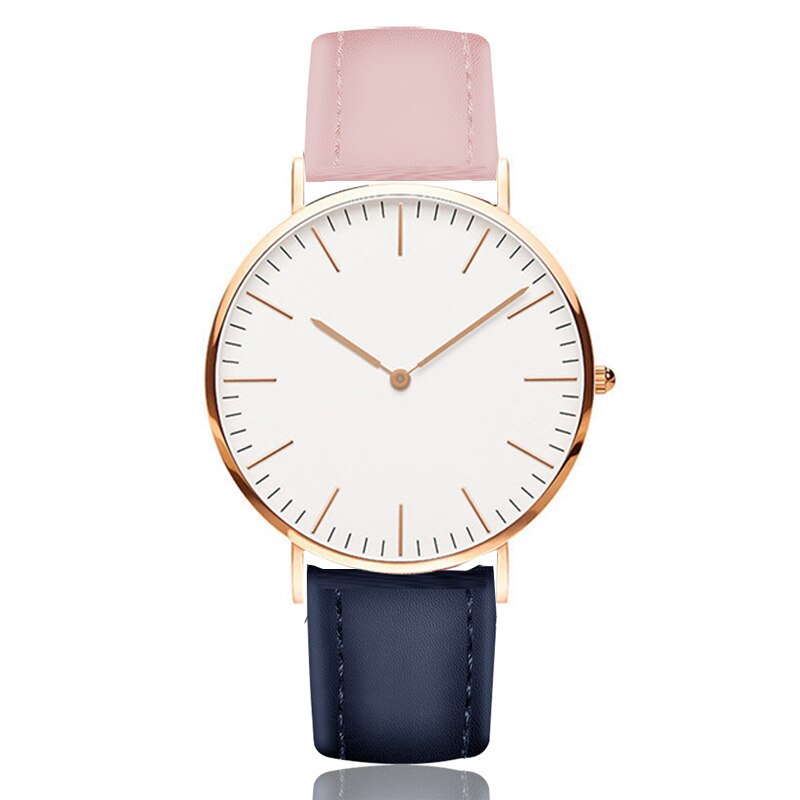 schaal horloge hoofd horloge accessoires unisex rose gouden zilveren horloges