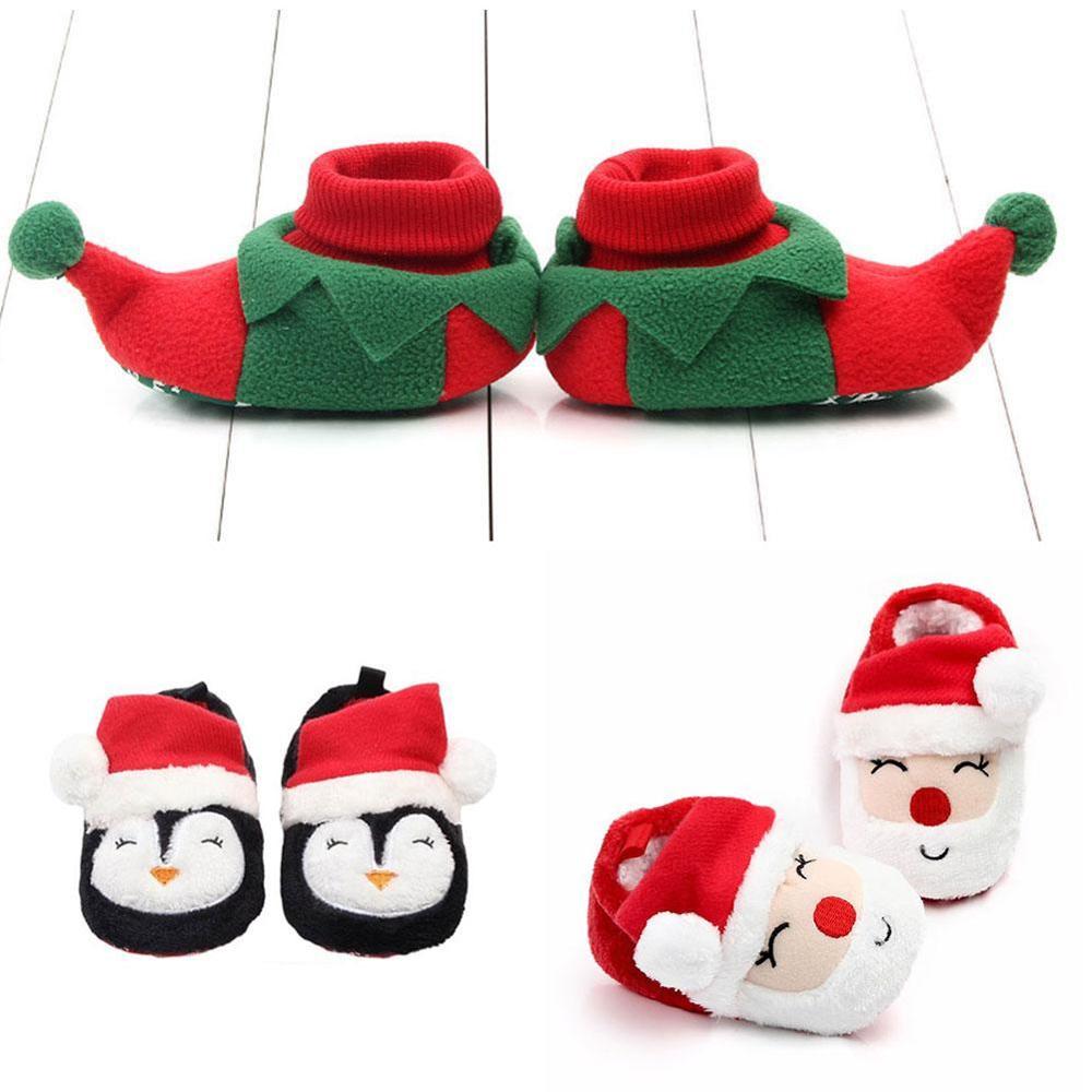 Christmas Warm Shoes Kids Toddler First Walkers Winter Baby Boys Girls Shoes Xmas Cosplay Cute Cartoon Kids Animal Shoes