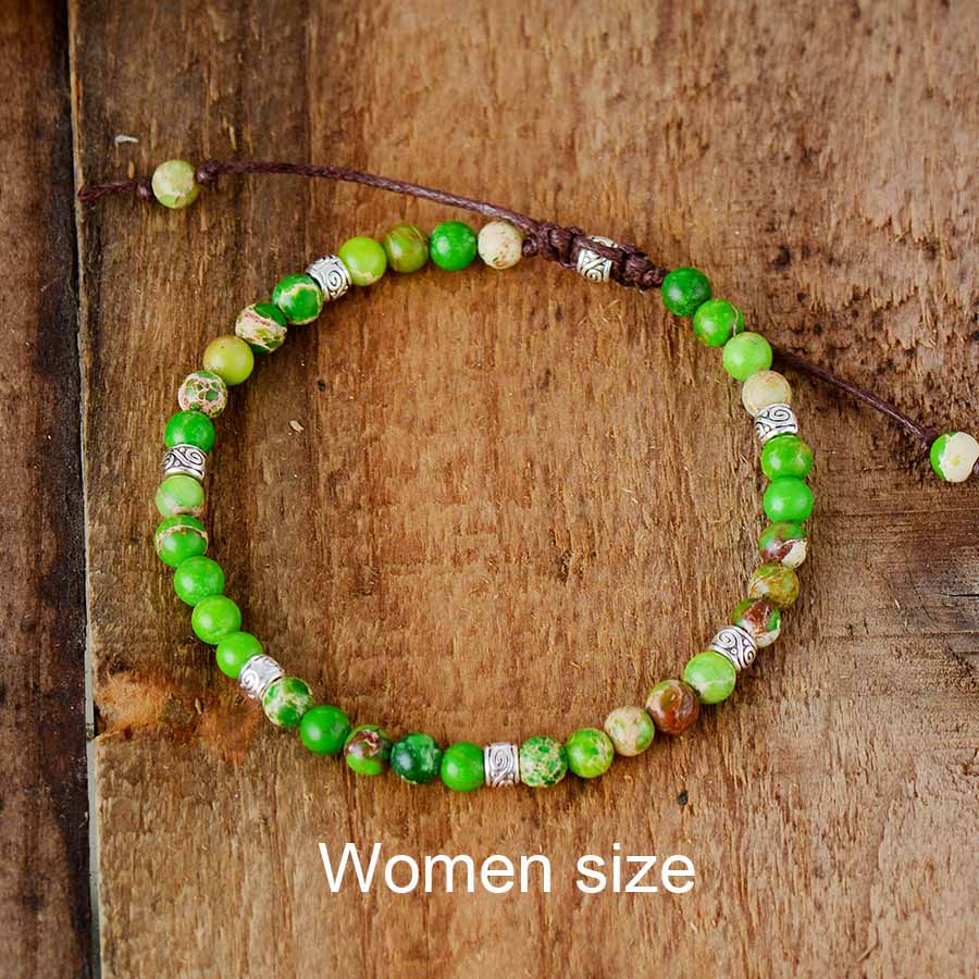 Premium Kralen Armbanden Steen Japser Fancy Vriendschap Armbanden Liefhebbers Koppels Yoga Armband Sieraden: Green Women