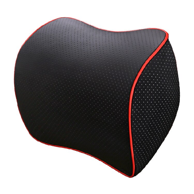 Bil svankkudde bilsäte svankstöd kudde nackstöd nacke livmoderkudde resor memory foam fiber läder bilkuddar: Endast nackkudde