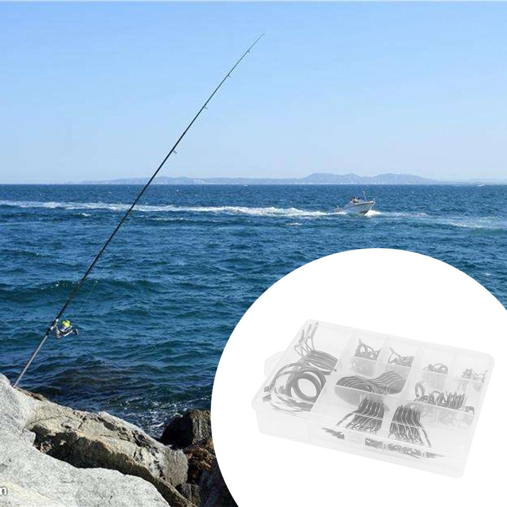 75 Stks/doos Zwarte Keramische Hoge Carbon Staal Zee Pole Gids Oog Set Outdoor Draad Ring Hengel Accessoires