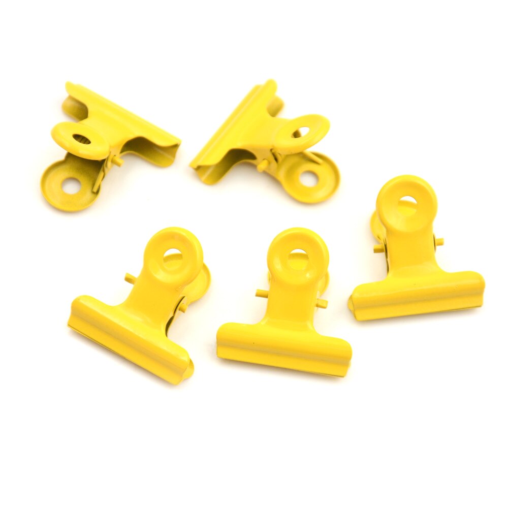 5pcs/lot Cute Metal Binder Clips Folder Notes Letter Paper Clip Clamp 12 Colors School Office Stationery