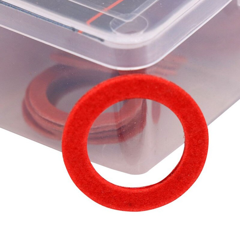 600Pcs 12 Maten Rood Staal Papier Fiber Platte Washer Kit Isolatie Wasmachine Pakking Nut & Bolt Set Platte Ring seal Assortiment Kit