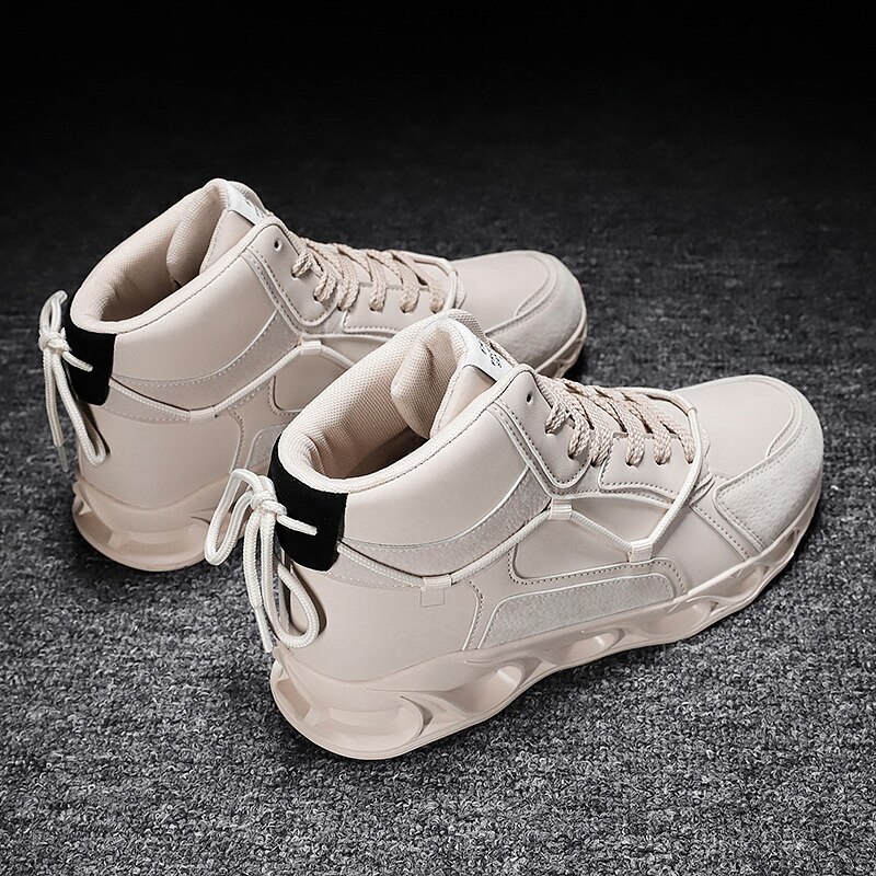 Män fritidsskor läder män skor sneakers bekväma promenadskor lätt gummi vattentät par sneakers
