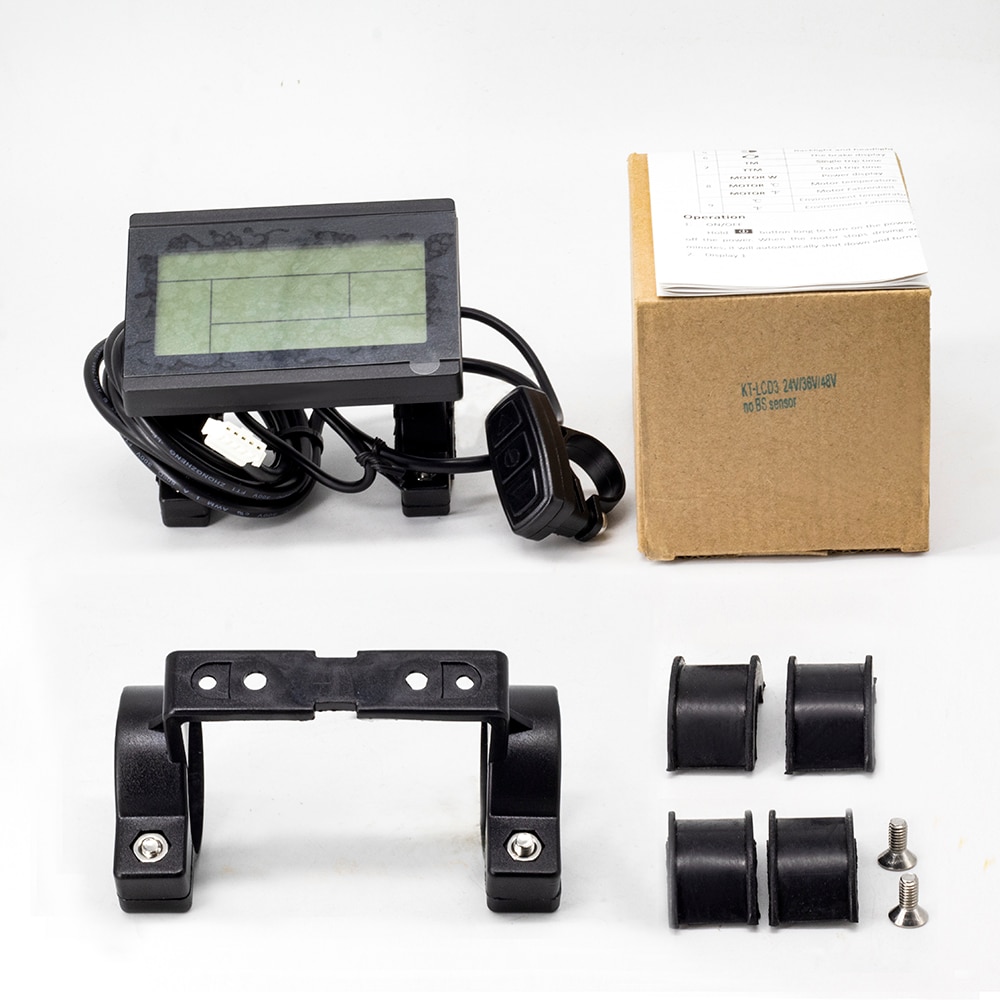 Kt lcd 3 display med sm eller vattentät kontakt 24v 36v 48v elcykel display för kt controller