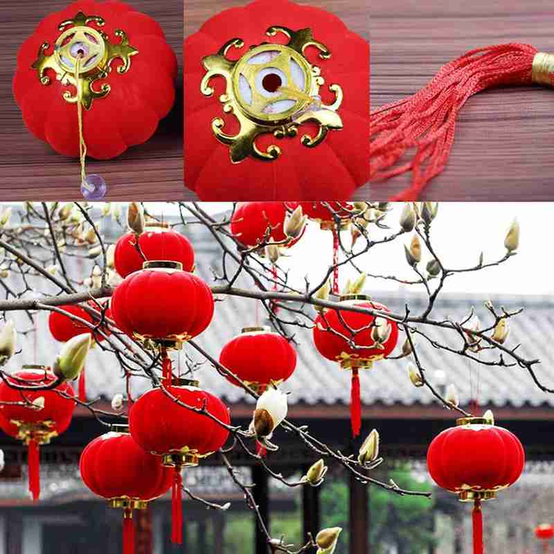 Lantern Spring Festival Year Traditional Chinese Red Small Hanging Lantern Festival/ Wedding/ Party Decorations