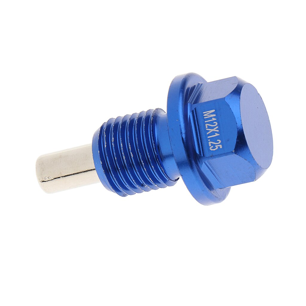 Car Engine Oil Drain Plug M12 X1.5mm Threaded With Crush Gasket Seal Blue