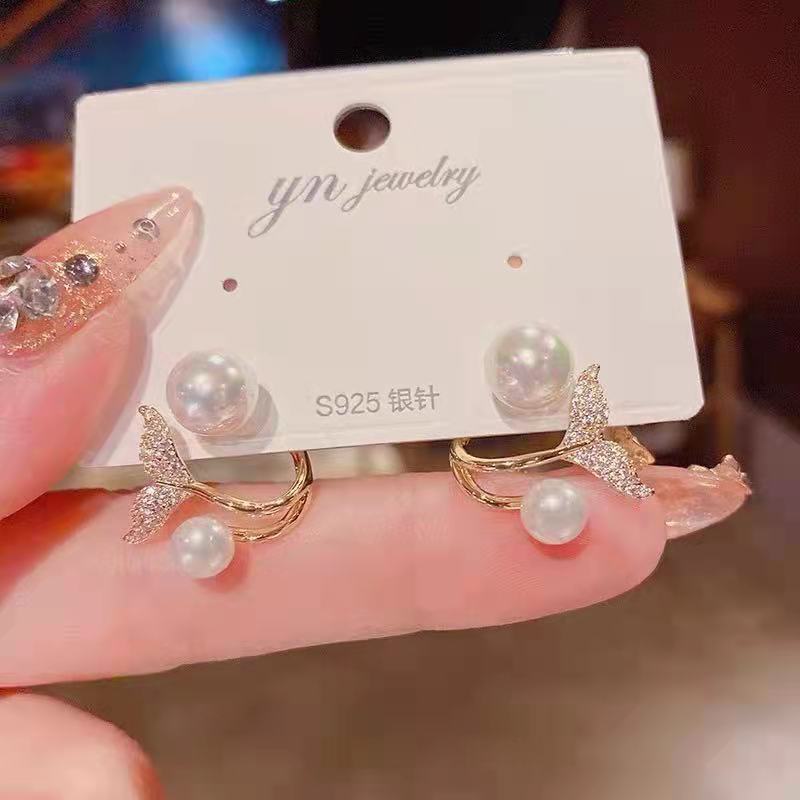 Pendientes coreanos de imitación de perlas para mujer, joyería de , aretes de tuerca, joyería Kolczyki, Bisutería
