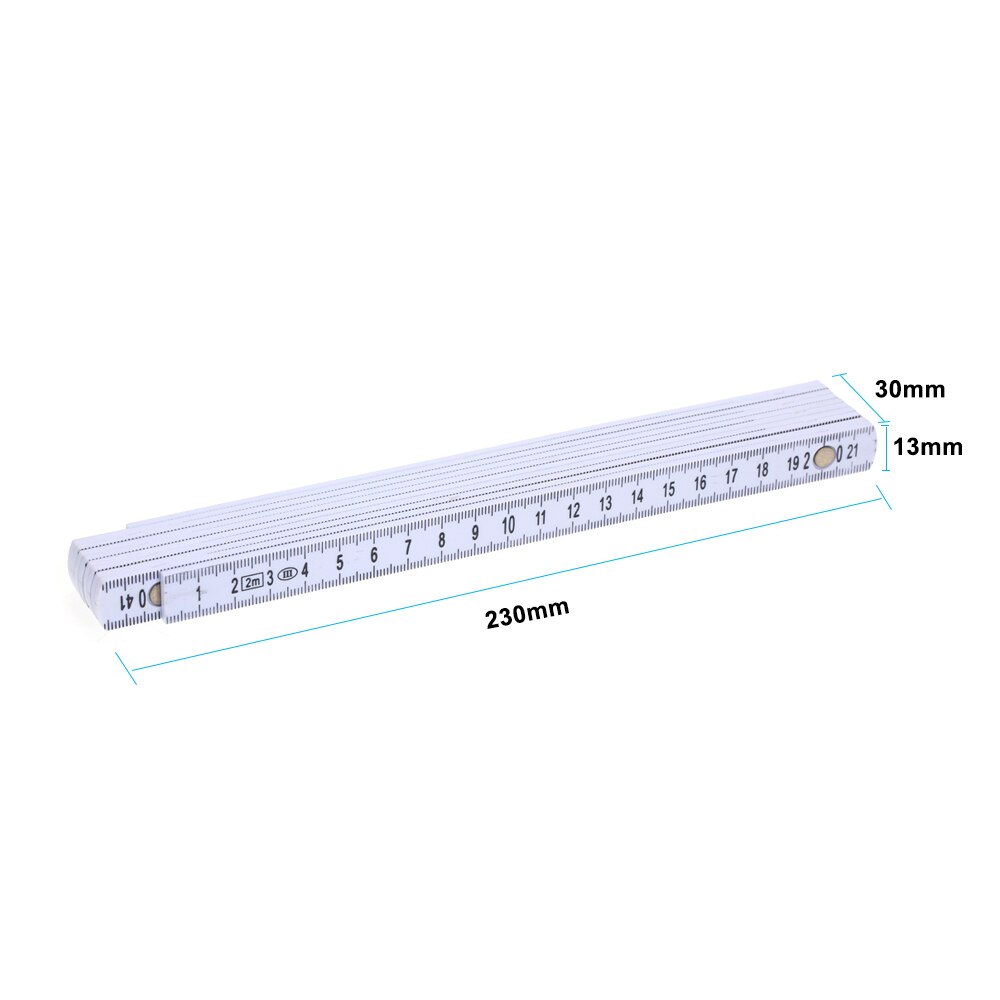 2M Folding Ruler Slide Ten-Parts Fold Up Rulers Versatile Inside Reading Carpenter Education Meter Lightweight Measuring Tool