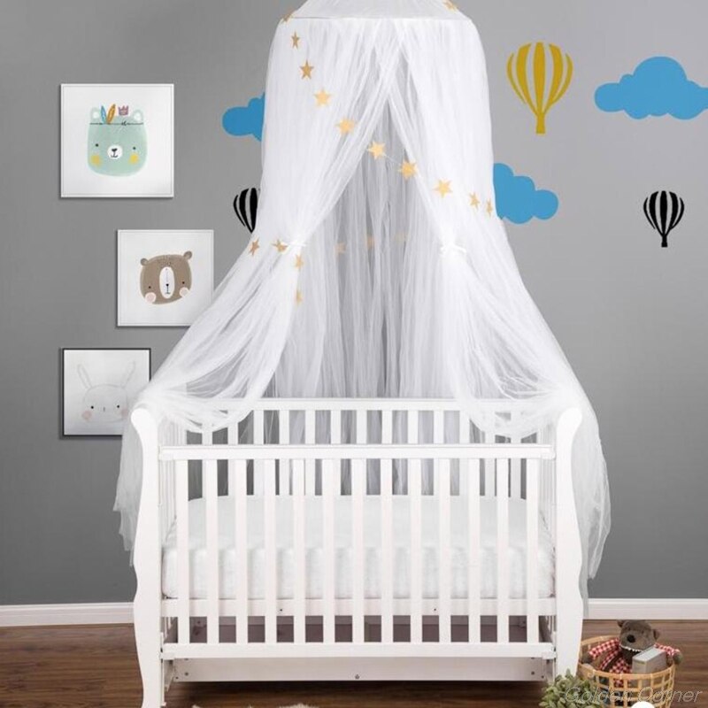 Mosquito Net with Stars Hanging Tent Baby Bed Crib Canopy Tulle Curtains for Bedroom Play House Tent for Kids Room M18 21