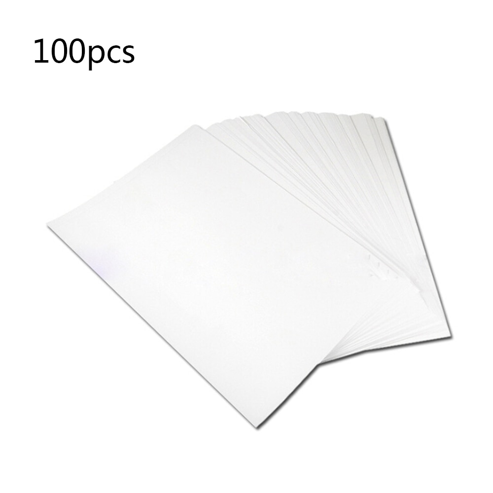 100Pcs A4 Iron On Heat Transfer Paper Press Kit For Light T-shirt Inkjet Print