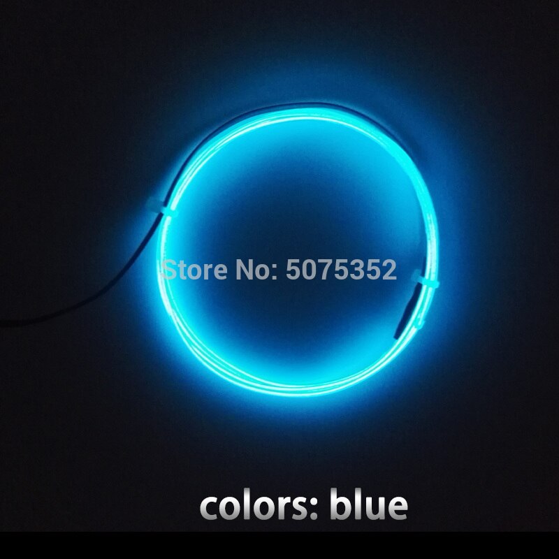 GZYUCHAO EL 1.3mm Flexibele EL Draad Touw Waterdichte EL Buis Neon Led Licht Kabel DIY Materiaal Voor House Party decoratieve: Blue