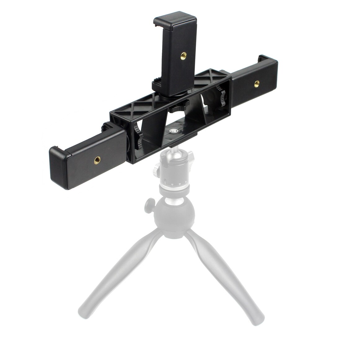 Drie Positie Multi Camera Stand Clip Bracket Houder 3-Positie Mobiele Telefoon Statief 1/4 Connector Mount Video Live-uitzending