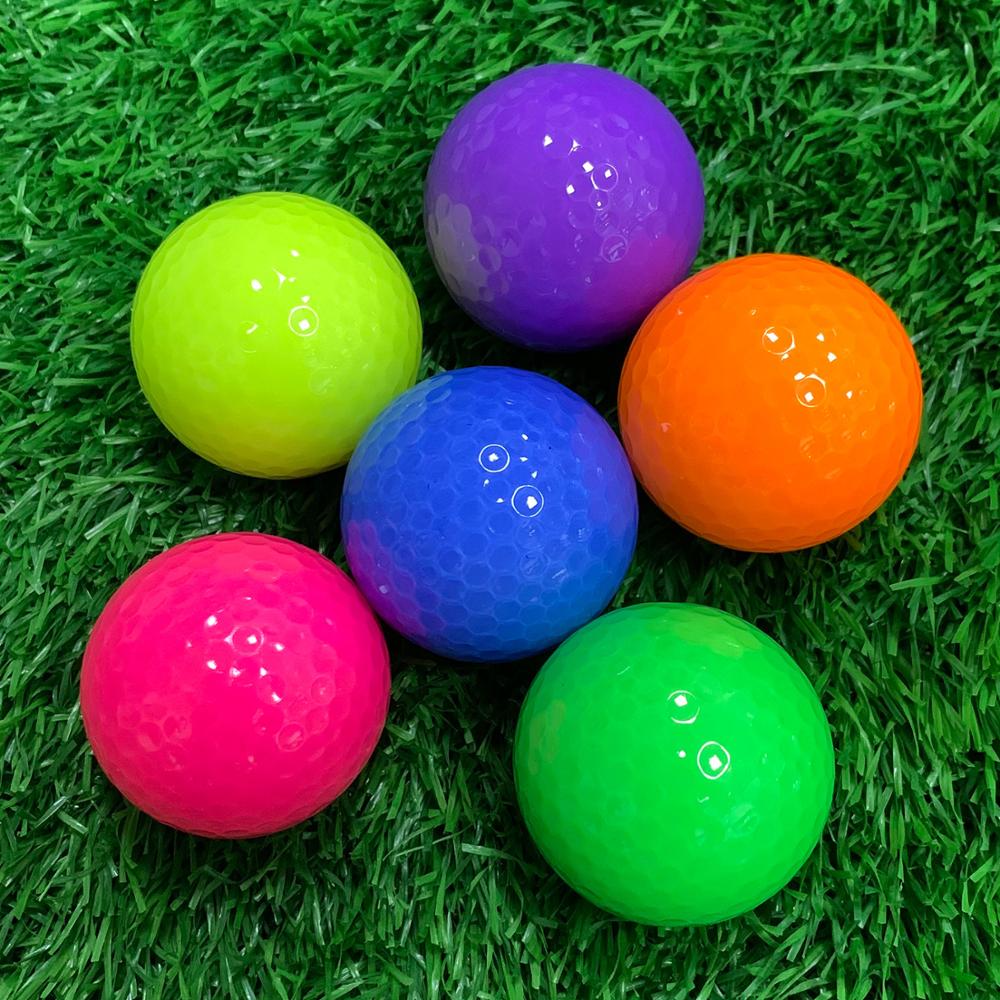 Crestgolf Crystal Golf Balls Practice Two-Piece Golf Ball Golf Mixed Color 12pcs/Pack