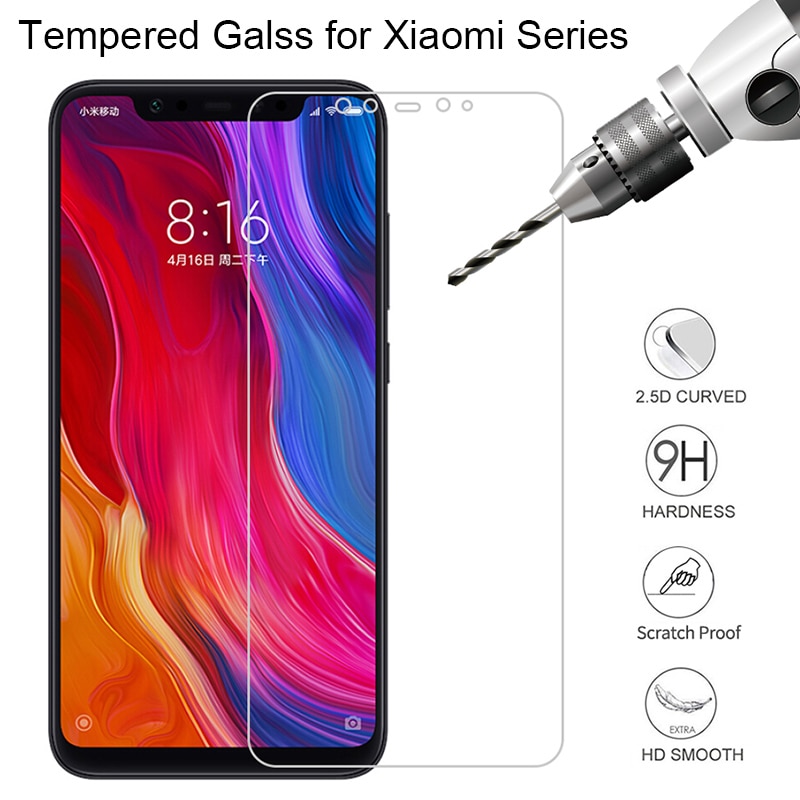 9H HD Tempered Glass for Xiaomi Mi A2 Lite Mi5 Mi6 Mi5s Plus Mi Mix 2 Note 3 Screen Glass on Xiaomi Mi A1 Film Glass for Mi 8 SE