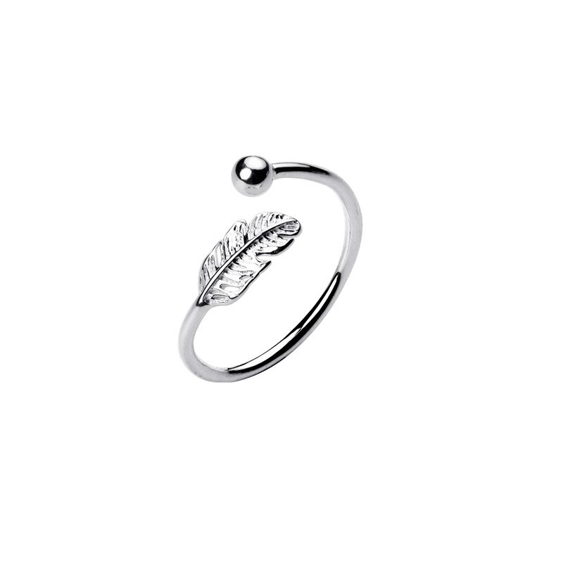 Persoonlijkheid Gothic Vintage Veer Ringen Voor Vrouwen Bridal Wedding Engagement Punk Verstelbare Antieke Ringen Rock Sieraden