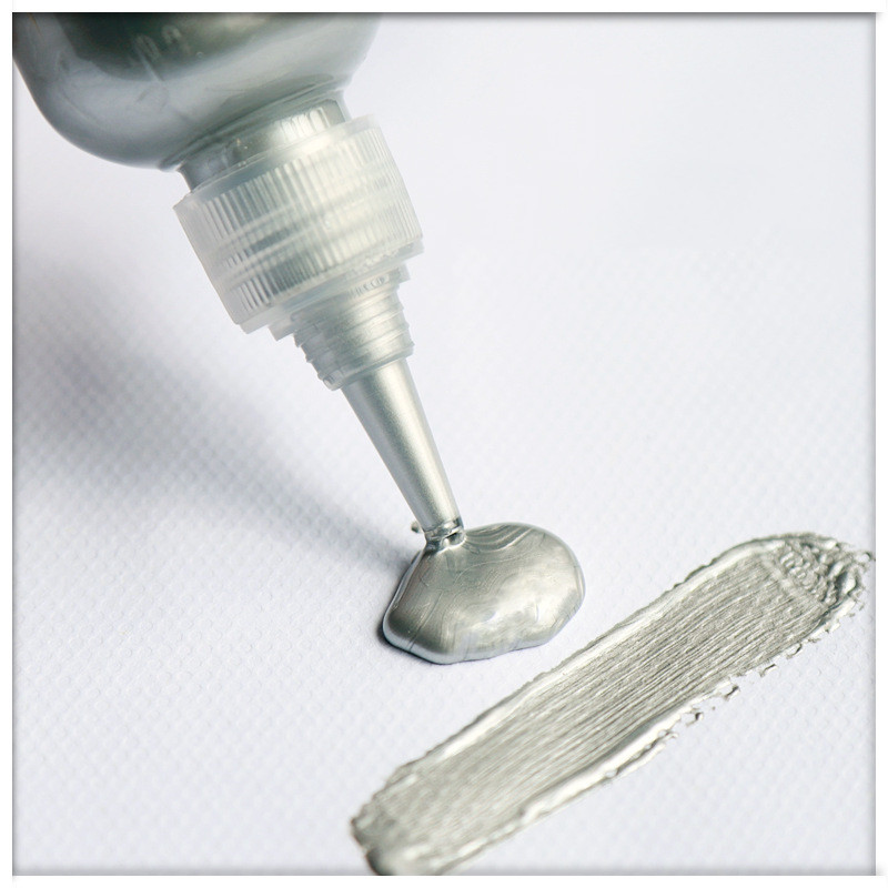 60Ml Acrylverf Goud Verf Metallic Waterdichte Niet Vervaagd Voor Beeldhouwwerken Coloring Diy Hand Kleding Geschilderd Graffiti Pigmenten: Silver