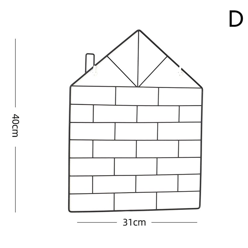 Wall Decorative Iron Wall Photo Grid Panel Rack Clip Painted Wire Photograph Picture Hanging Frame Photo Organizer Home Decor: D