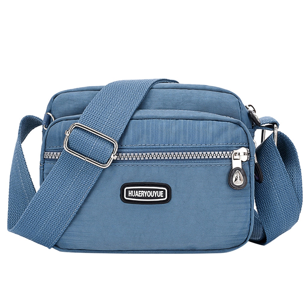 Bolso de hombro para mujer, informal, de , de nailon, para mujer, bolso de hombro, resistente al agua, para chicas, bandolera, pequeño para mujer,: Light Blue